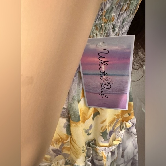 NWT-Pastel Floral Frill Dress - Picture 8 of 8